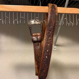 Justin Boots Tan Leather Belt